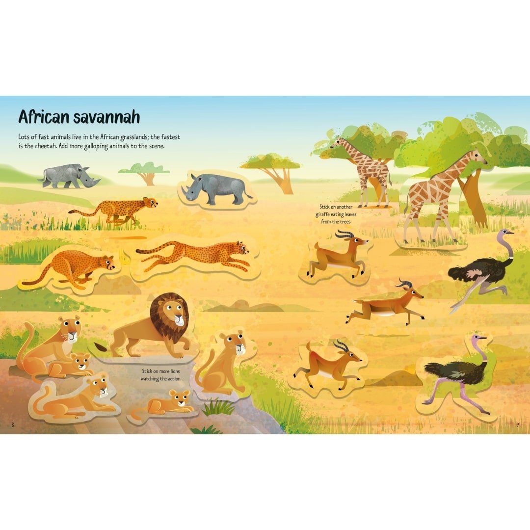 First Sticker Book Wild Animals - Wah Books